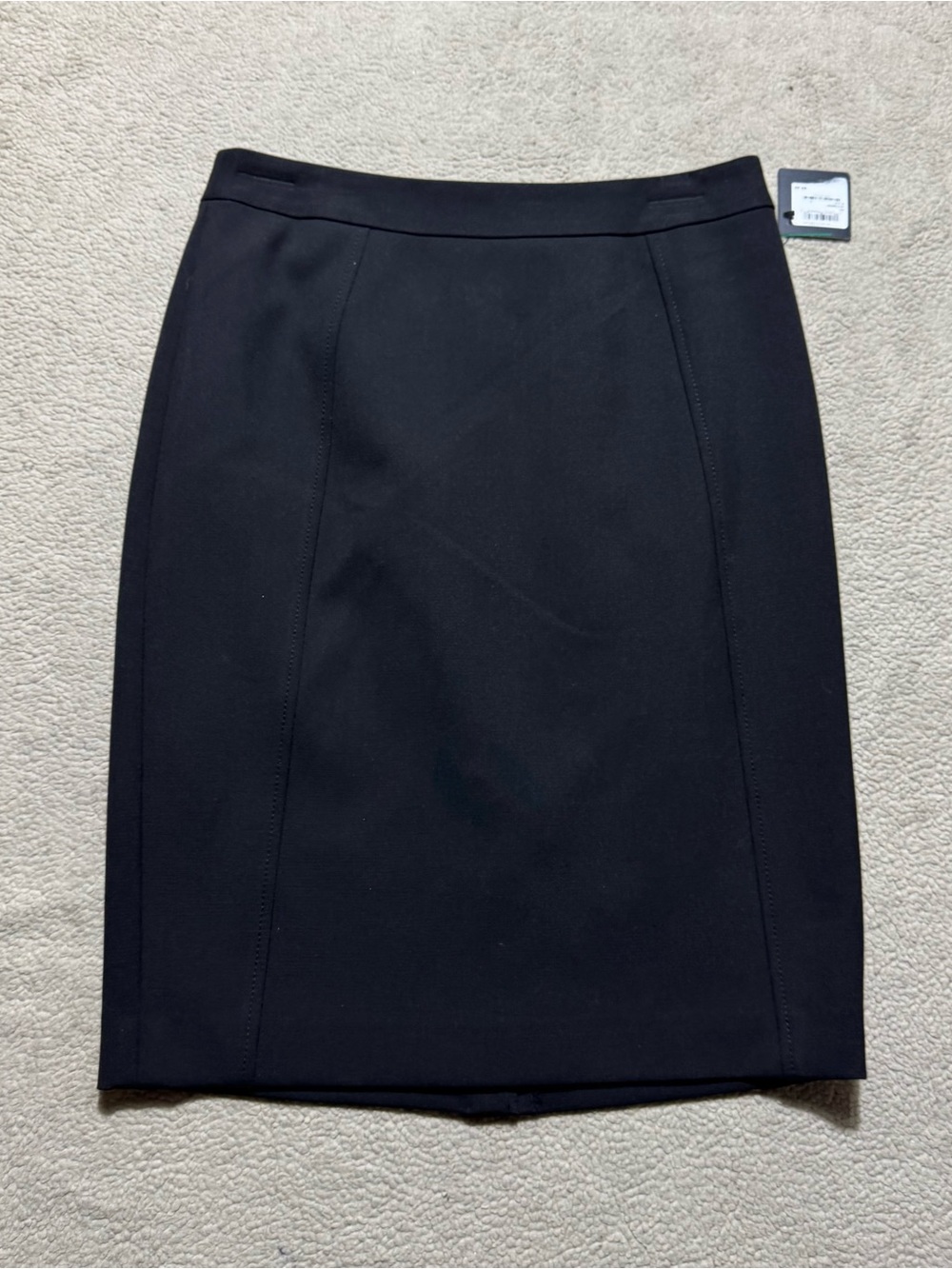 Halogen Skirt Womens 4 Black Pencil Straight Back Zip Office Business Wear NEW
